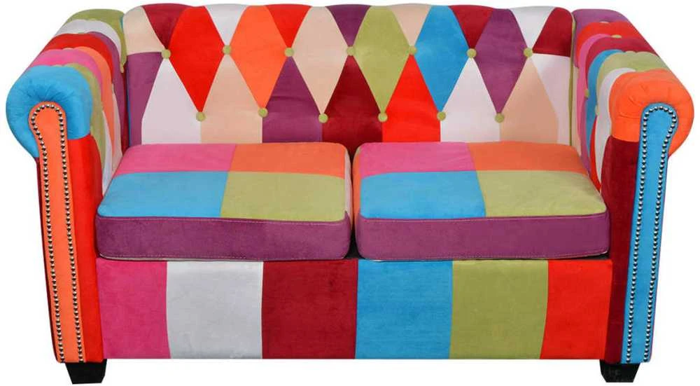 Chesterfield dvivietė sofa, audinys