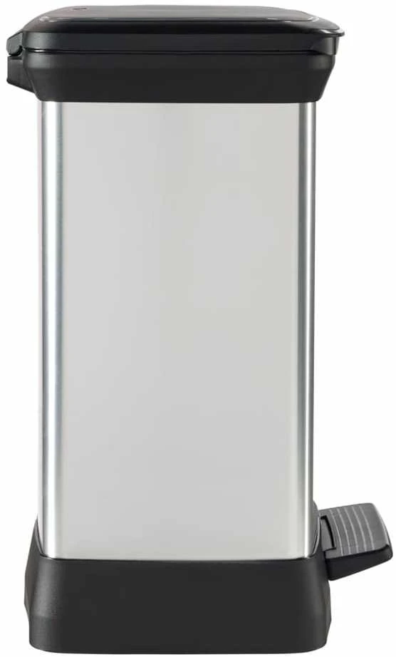 Curver Šiukšliadėžė su pedalu Deco, sidabrinė, 30l, stačiakampė