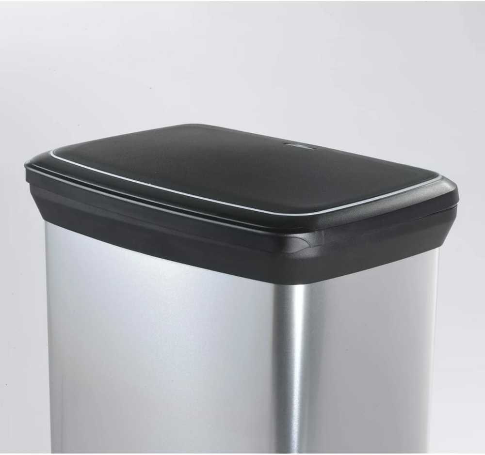 Curver Šiukšliadėžė su pedalu Deco, sidabrinė, 50l, stačiakampė