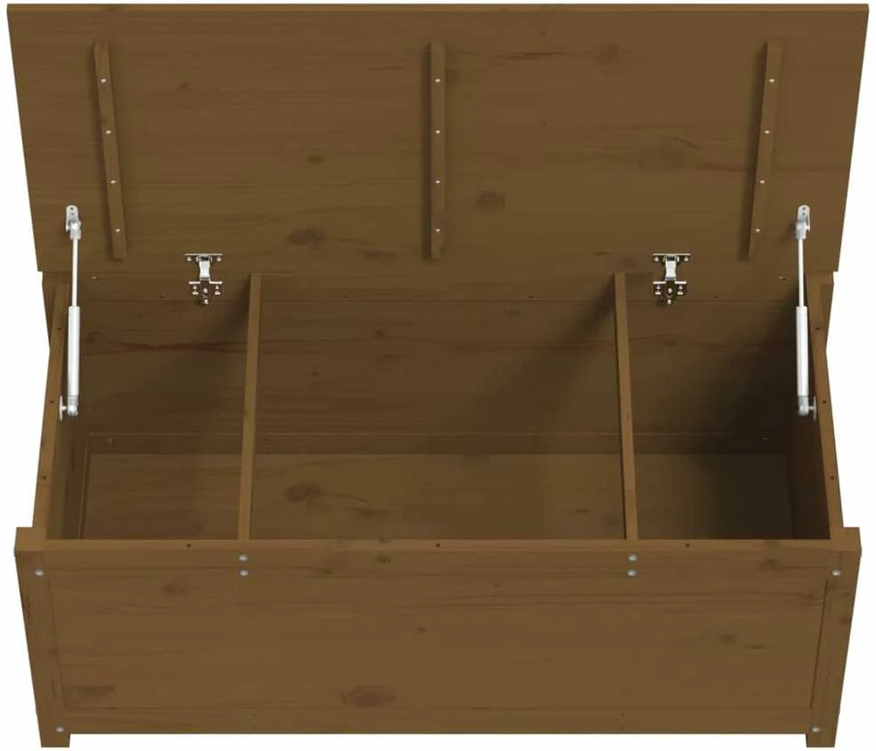 Daiktadėžė, medaus ruda, 110x50x45,5cm, pušies medienos masyvas