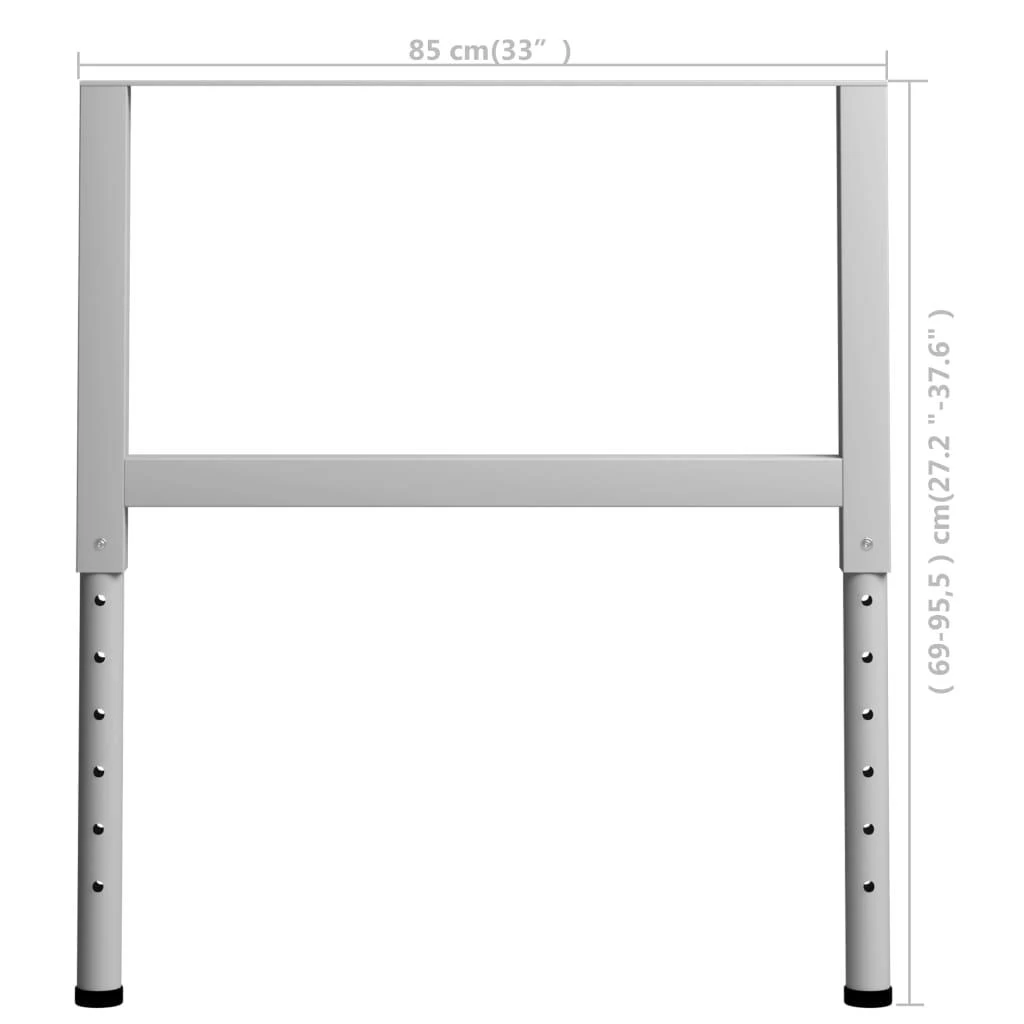 Darbastalio rėmai, 2vnt., pilki, 85x(69-95,5)cm, metalas