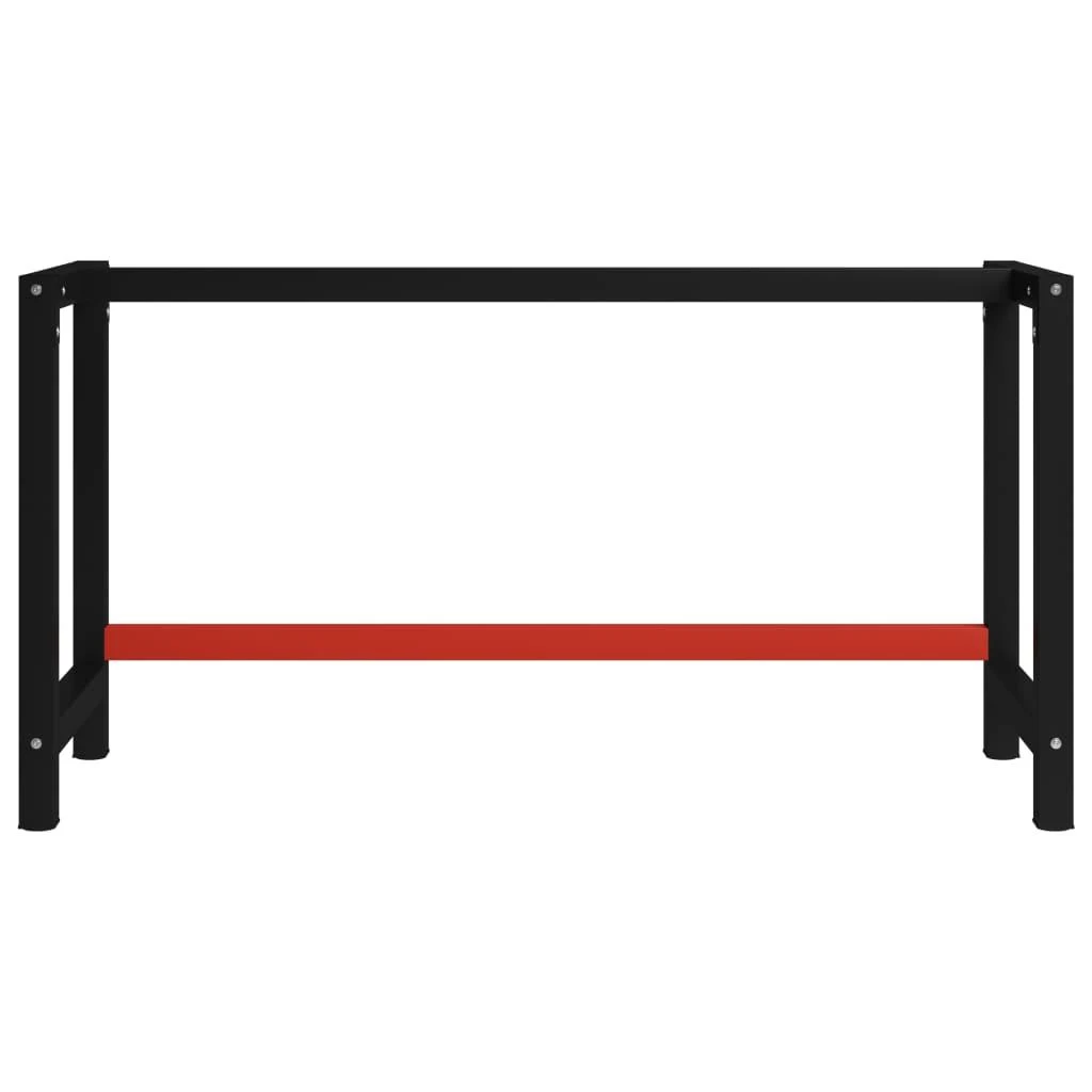 Darbastalio rėmas, juodas ir raudonas, 150x57x79cm, metalas