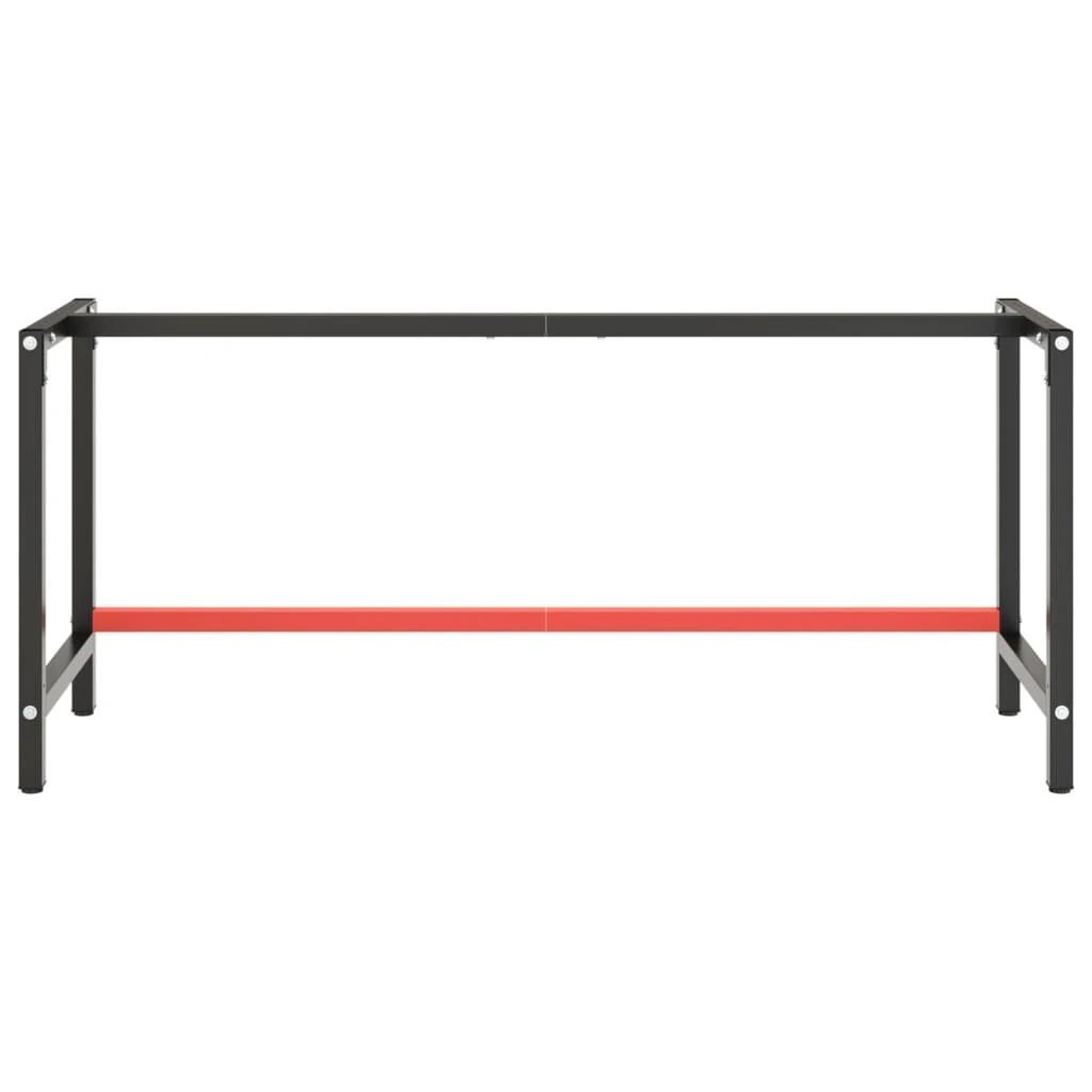 Darbastalio rėmas, juodas ir raudonas, 180x57x79cm, metalas