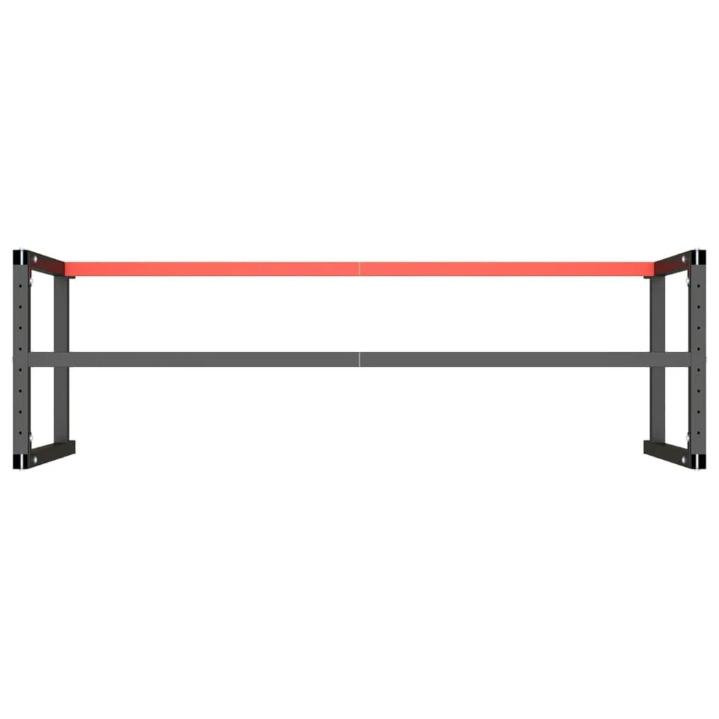 Darbastalio rėmas, juodas ir raudonas, 180x57x79cm, metalas