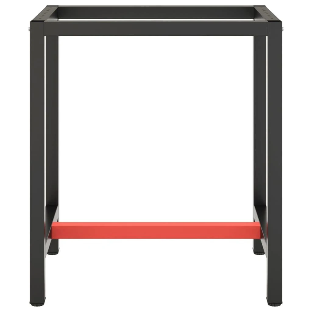 Darbastalio rėmas, juodas ir raudonas, 70x50x79cm, metalas