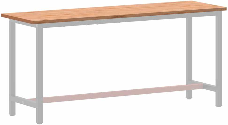 Darbastalio stalviršis, 180x55x2,5cm, bukmedžio masyvas