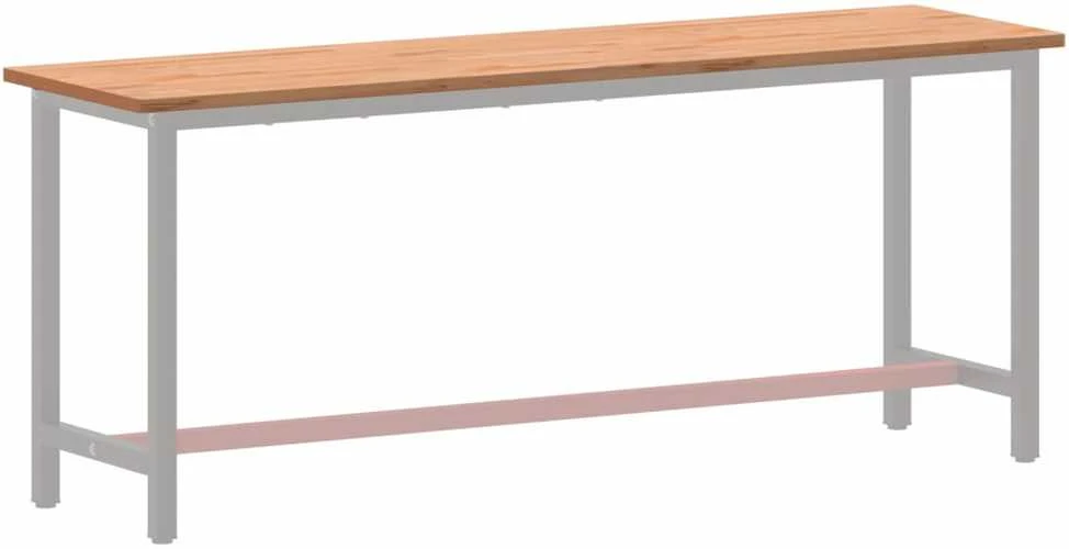 Darbastalio stalviršis, 200x55x2,5cm, bukmedžio masyvas