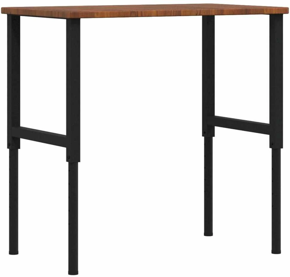 Darbastalis, 100x60x(71,5-98)cm, ąžuolo masyvas, stačiakampis