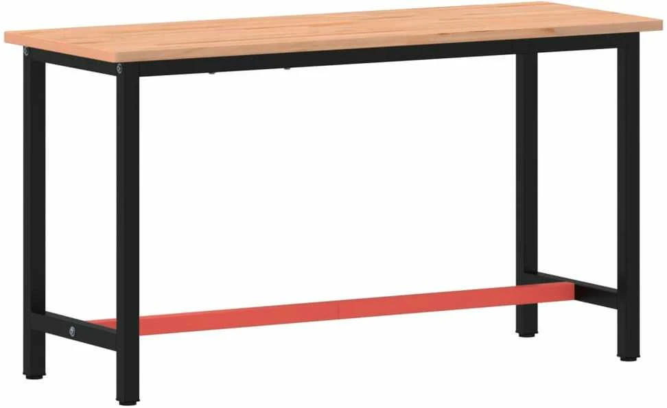 Darbastalis, 150x55x81,5cm, bukmedžio masyvas ir metalas
