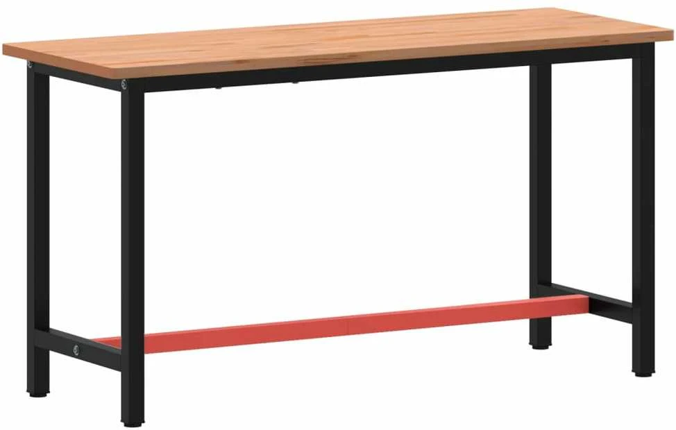Darbastalis, 150x55x81,5cm, bukmedžio masyvas ir metalas