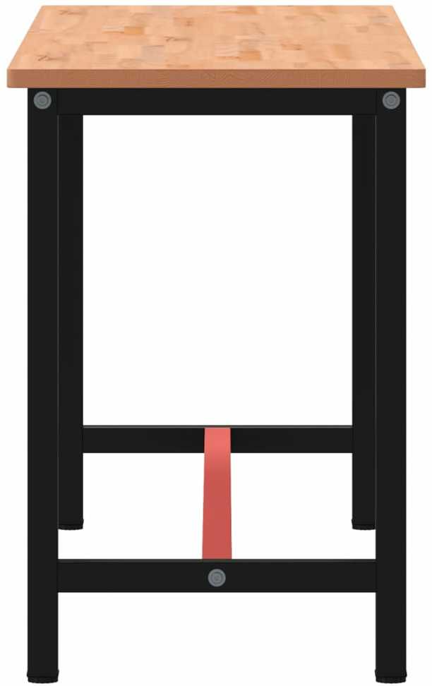 Darbastalis, 180x55x81,5cm, bukmedžio masyvas ir metalas