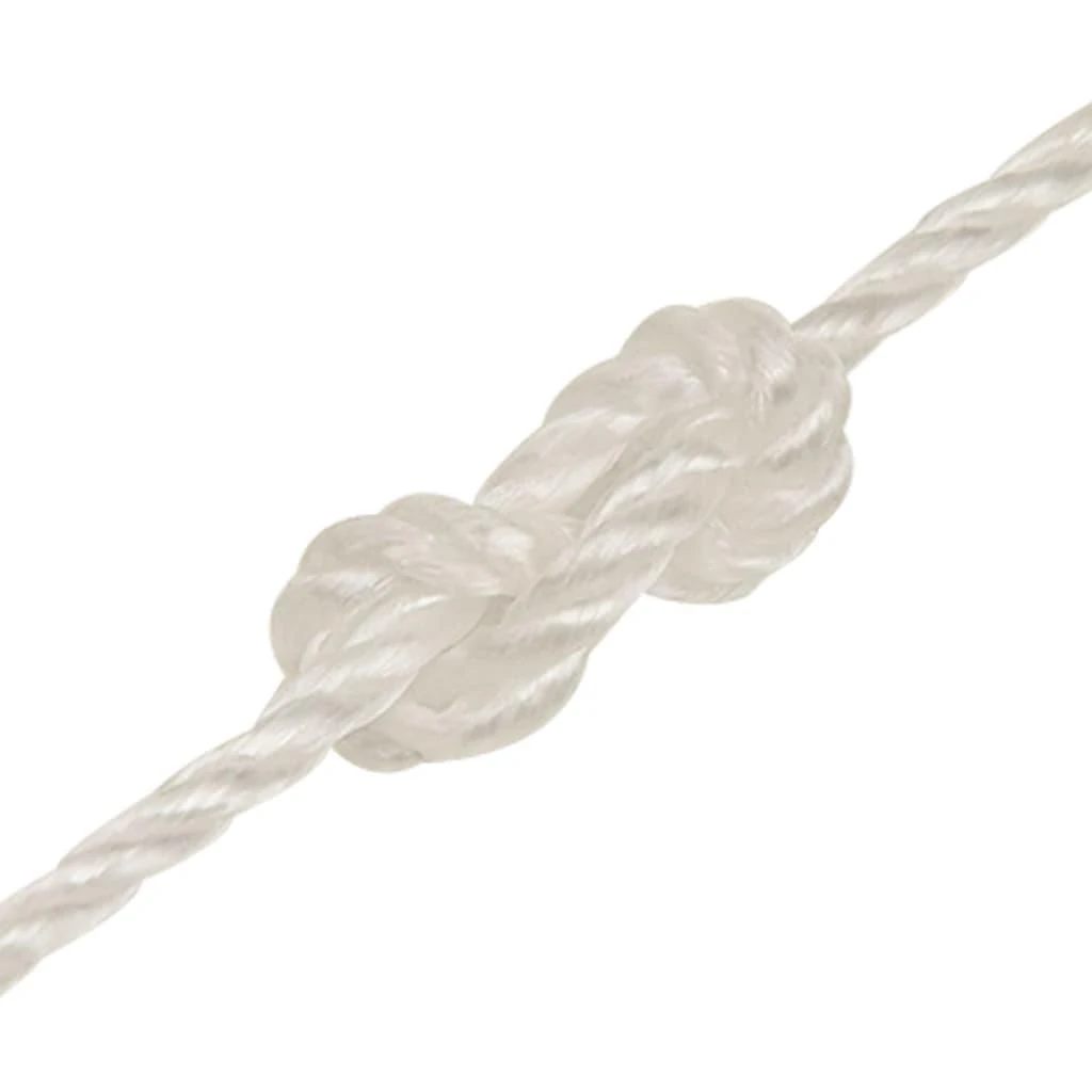 Darbo virvė, baltos spalvos, 6mm, 100m, polipropilenas