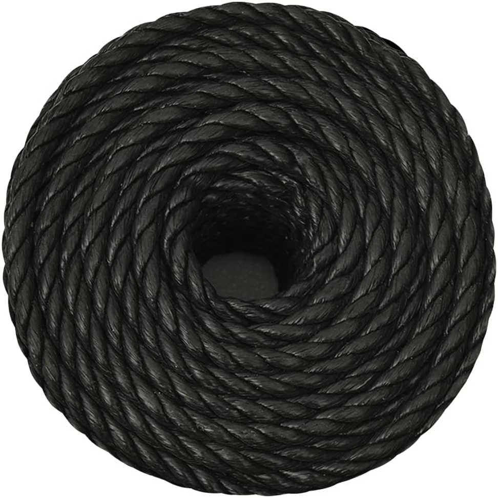 Darbo virvė, juodos spalvos, 12mm, 25m, polipropilenas