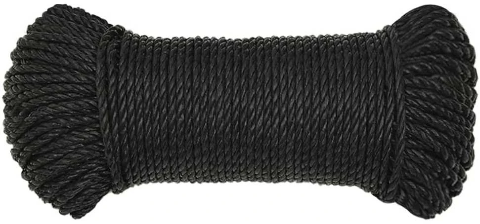 Darbo virvė, juodos spalvos, 3mm, 100m, polipropilenas