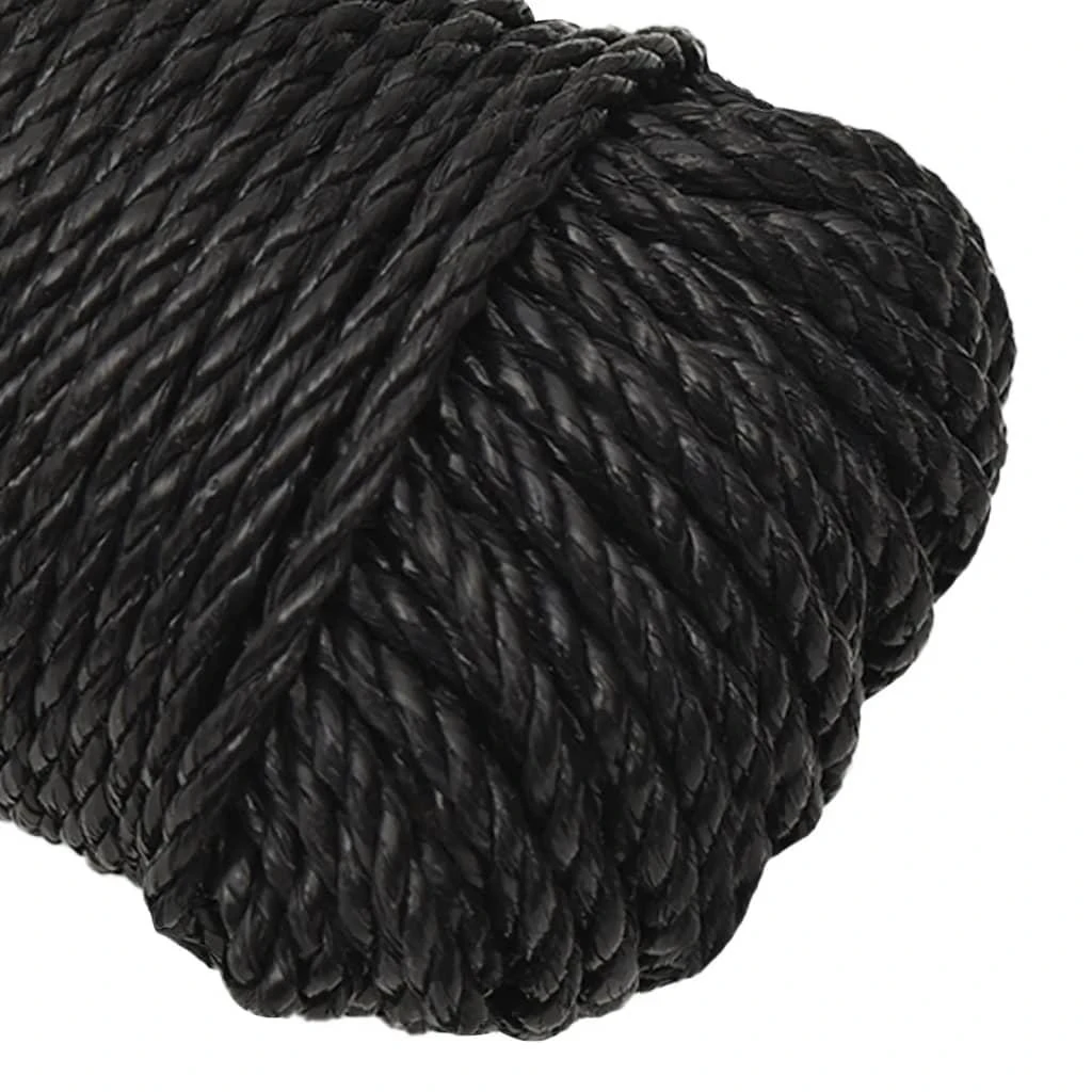 Darbo virvė, juodos spalvos, 3mm, 25m, polipropilenas