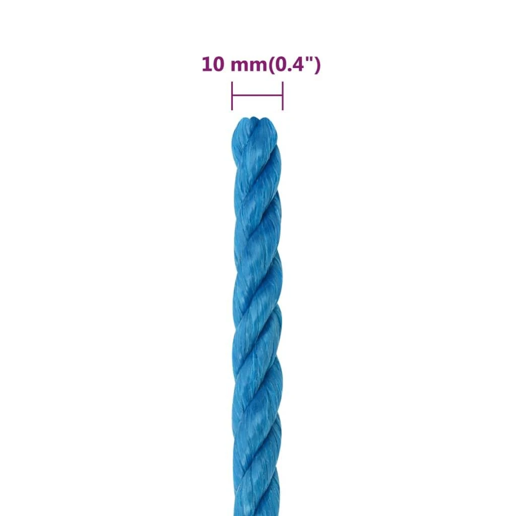 Darbo virvė, mėlynos spalvos, 10mm, 25m, polipropilenas