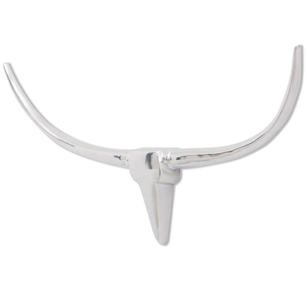 242337 Wall Mounted Aliuminio Bull's Head Decoration Sidabrinis 96 cm
