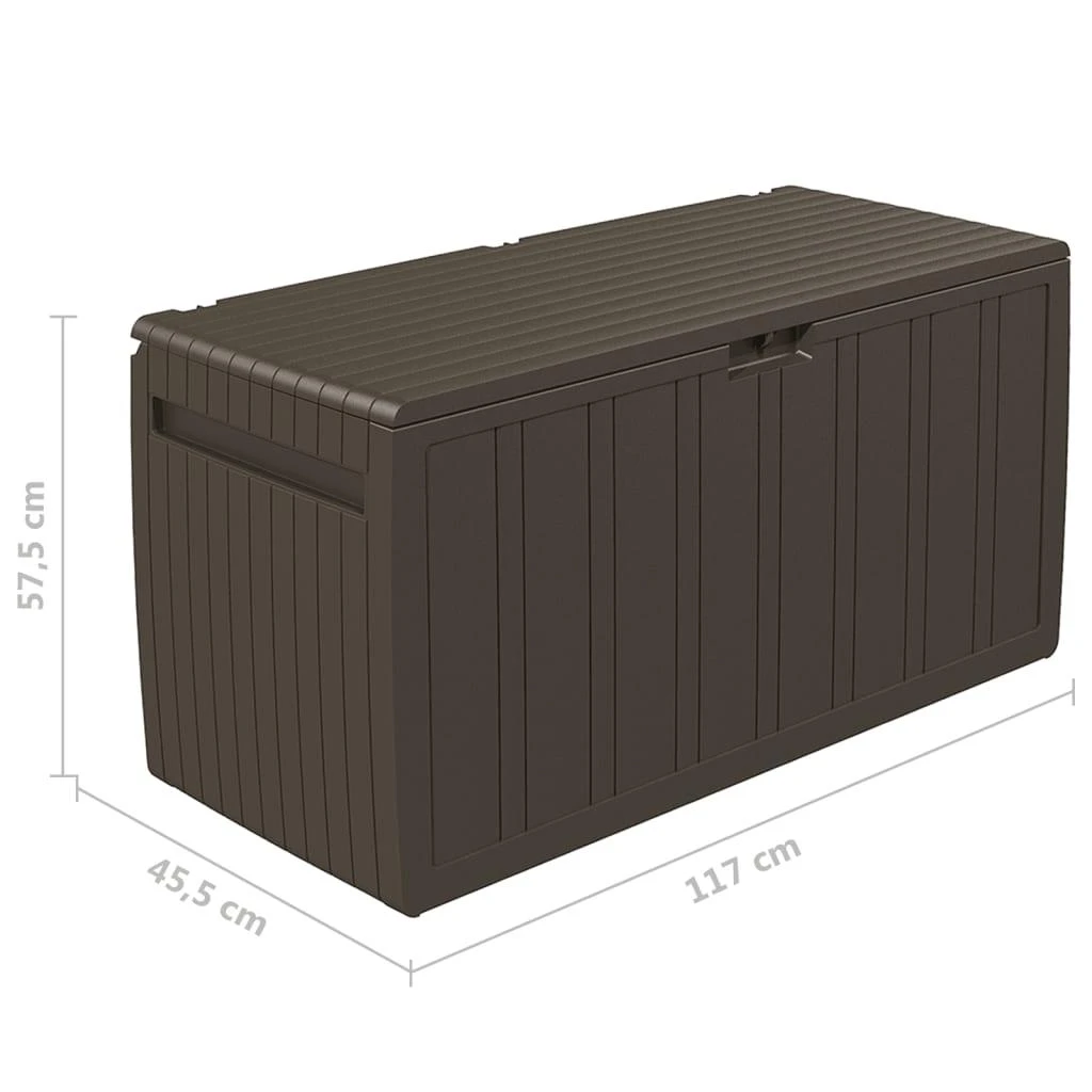 Dėžė pagalvėlėms, rudos spalvos, 117x45,5x57,5cm, 270l
