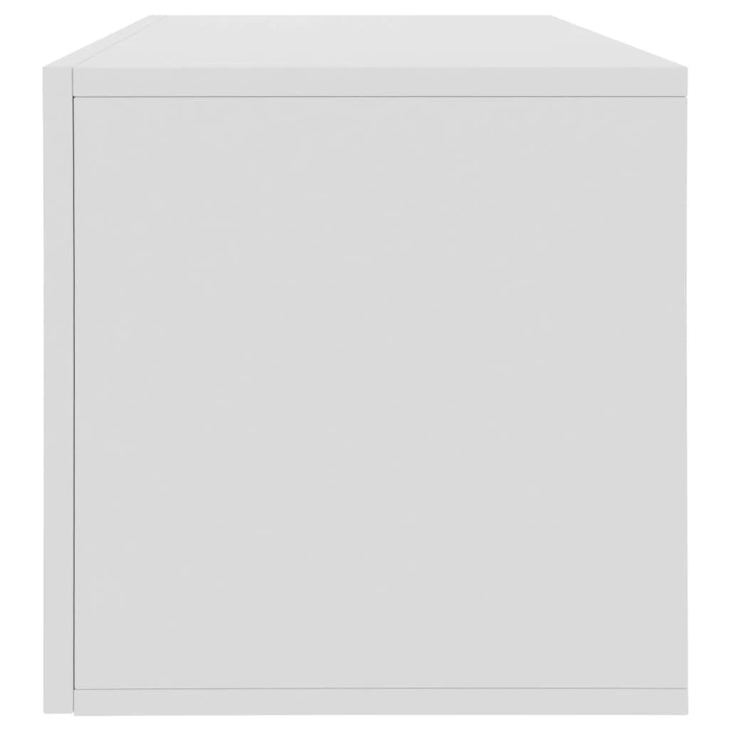 Dėžė vinilinėms plokštelėms, balta, 71x34x36cm, mediena