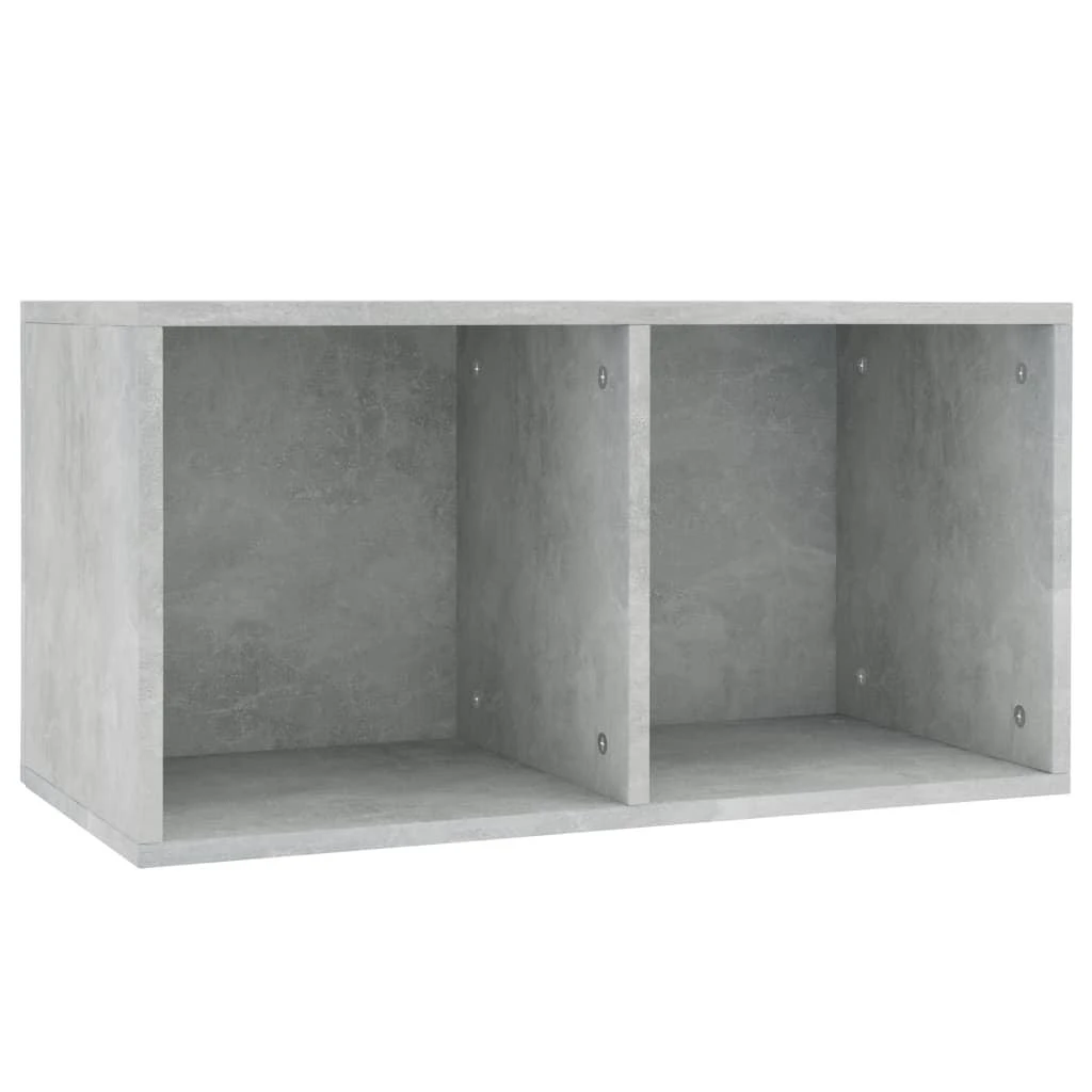 Dėžė vinilinėms plokštelėms, betono pilka, 71x34x36cm, mediena