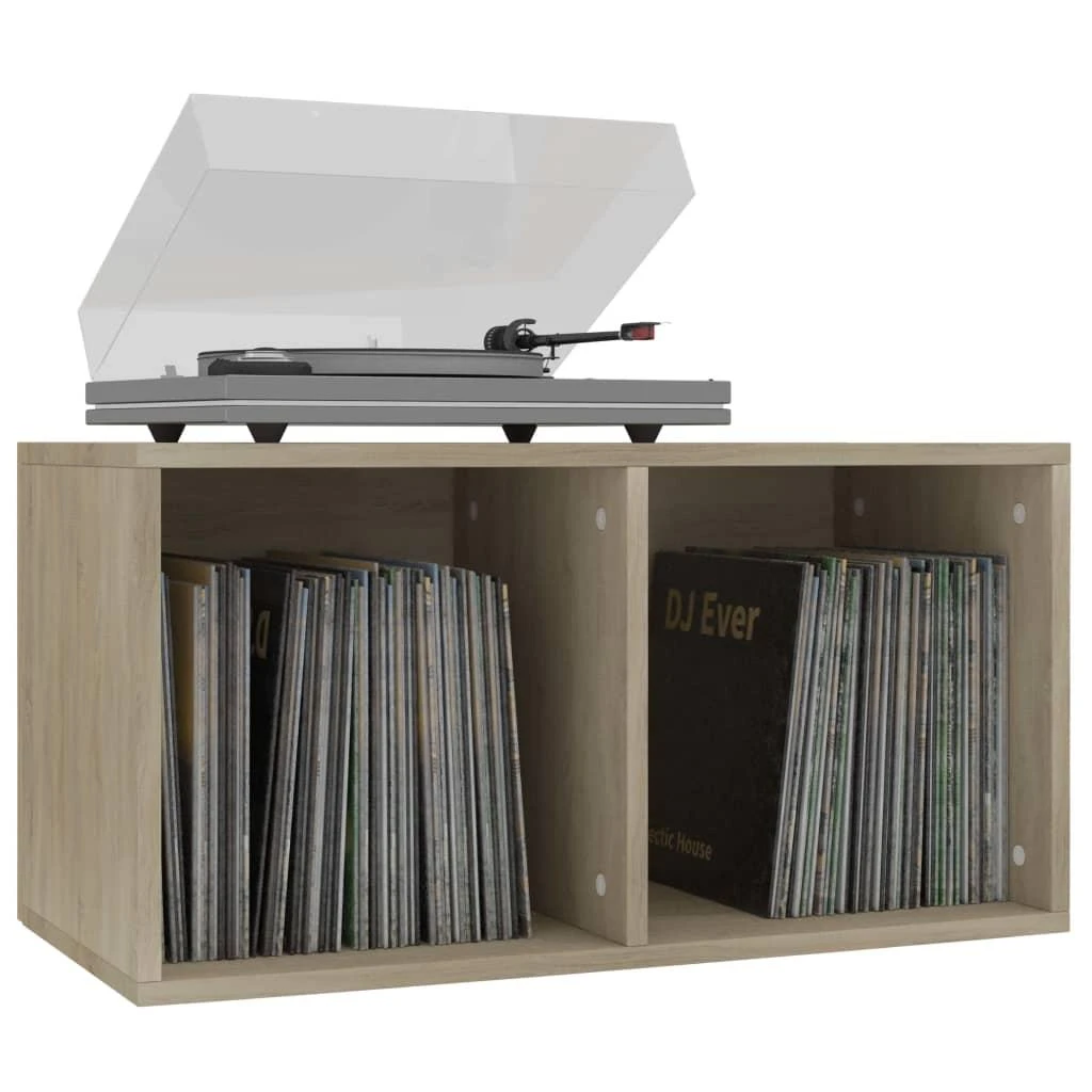 Dėžė vinilinėms plokštelėms, ąžuolo, 71x34x36cm, mediena