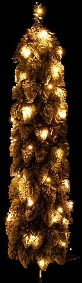 Dirbtinė apšviesta Kalėdų eglutė su 45 LED ir sniegu, 90cm