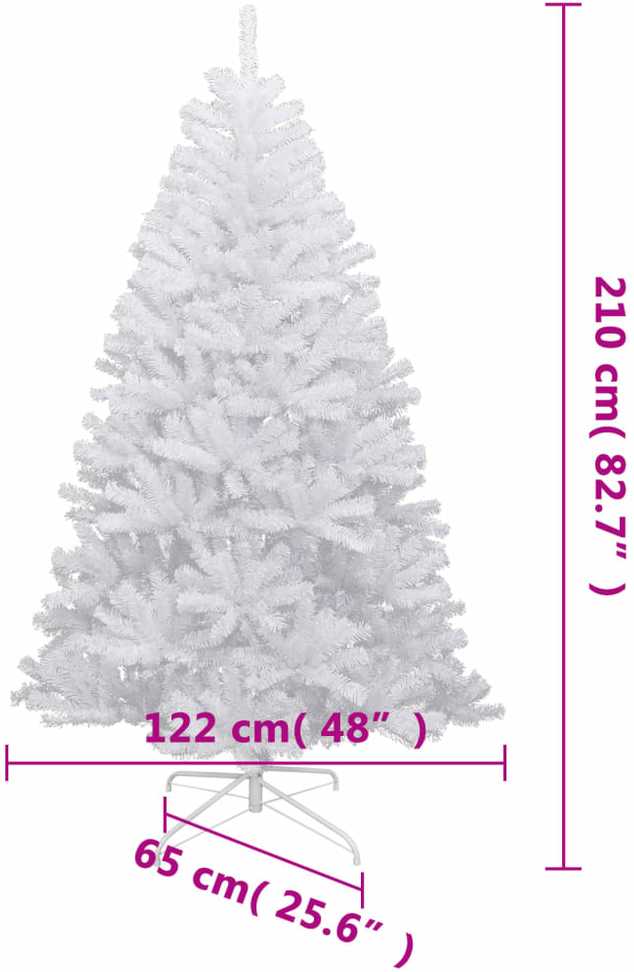 Dirbtinė eglutė su šarnyrinėmis šakomis, 210cm, dengta sniegu