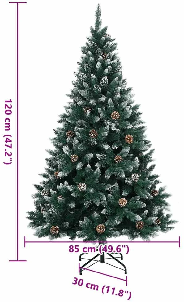 Dirbtinė Kalėdų eglutė, 120cm, 150 LED lempučių