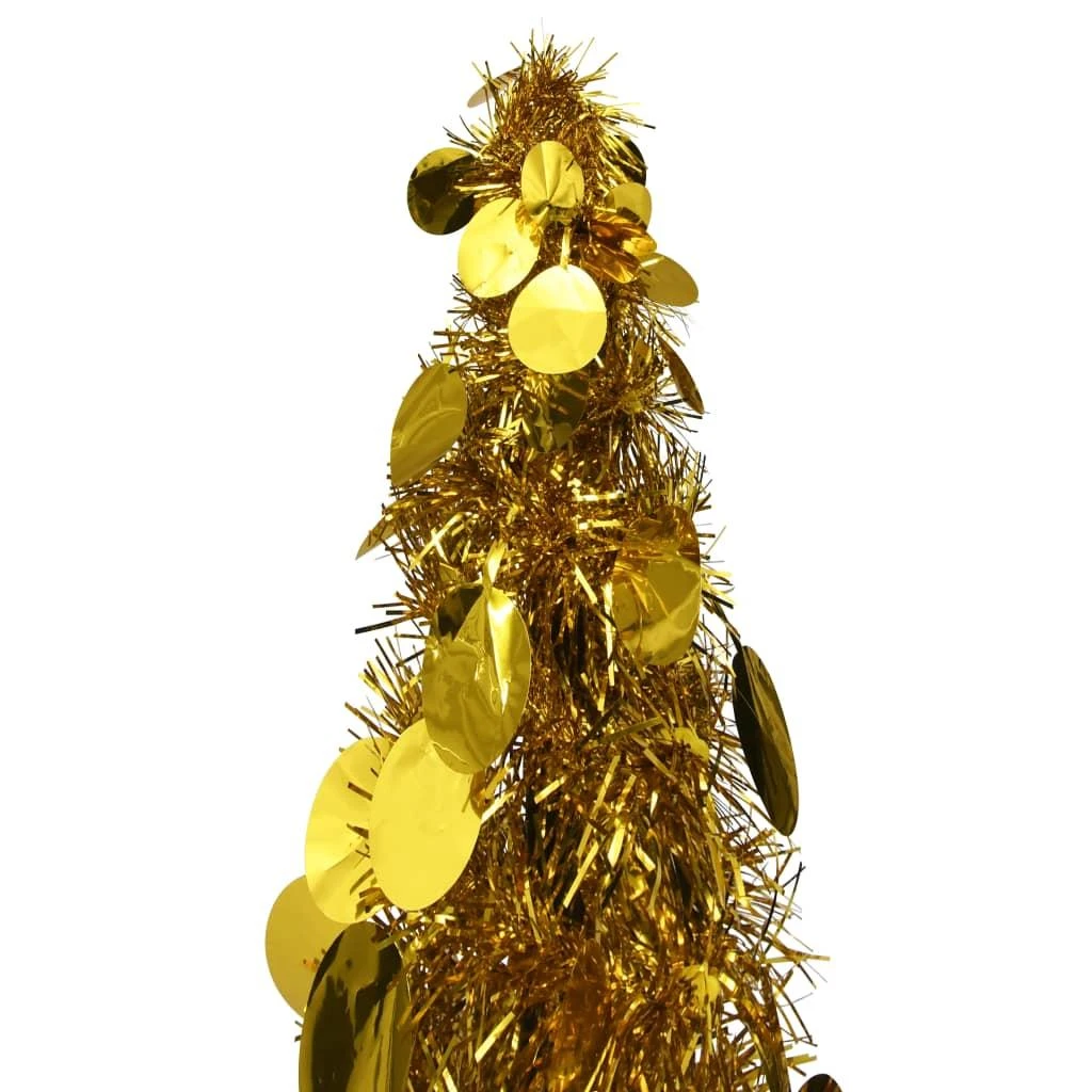 Išskleidžiama dirbtinė Kalėdų eglutė, auksinė, 120cm, PET