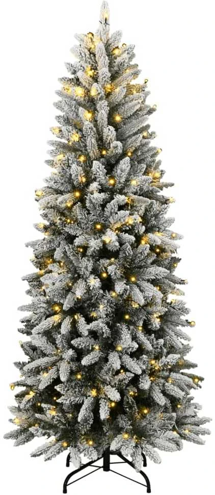 Dirbtinė Kalėdų eglutė su 300 LED lempučių ir sniegu, 240cm