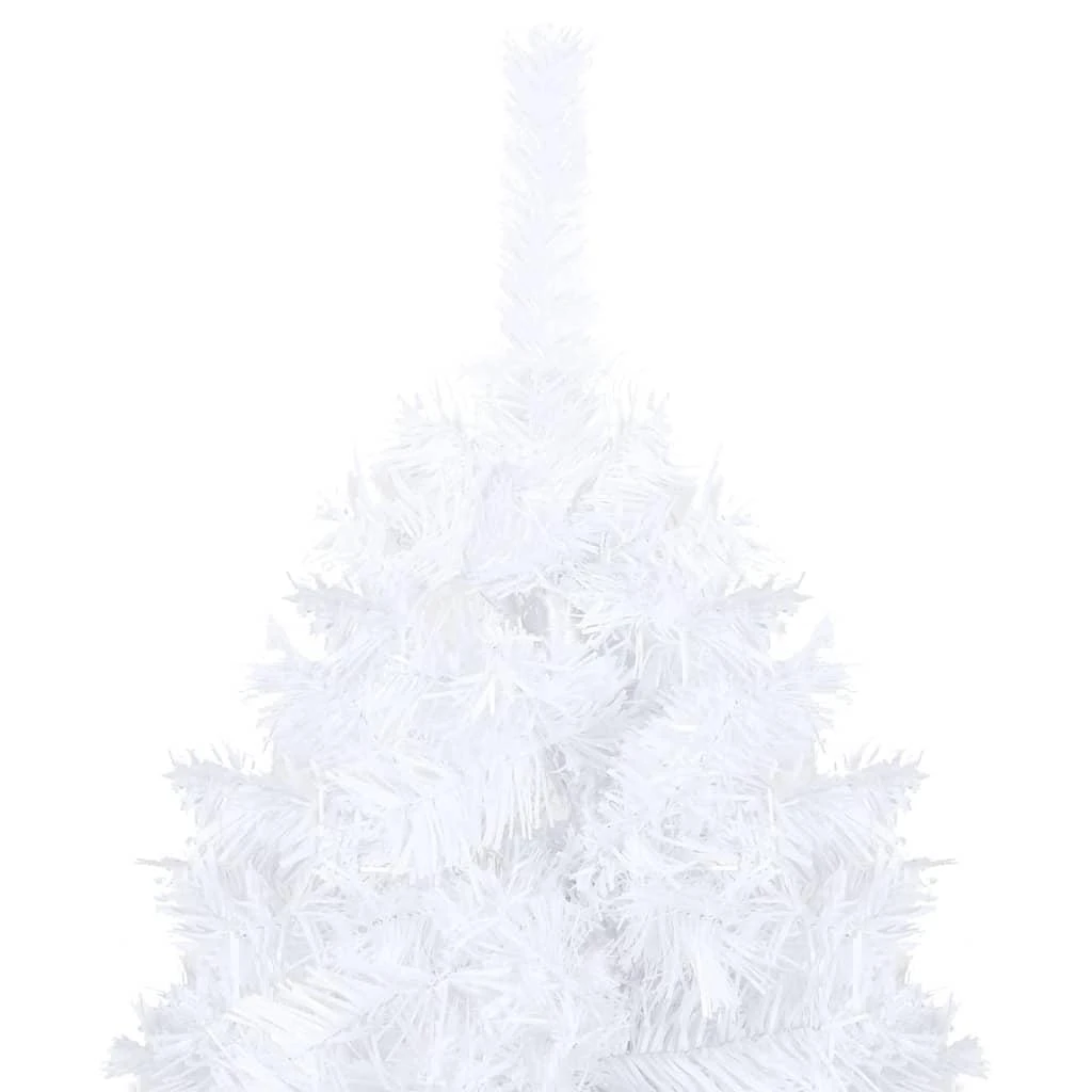 Dirbtinė Kalėdų eglutė su žaisliukais, balta, 120cm, PVC