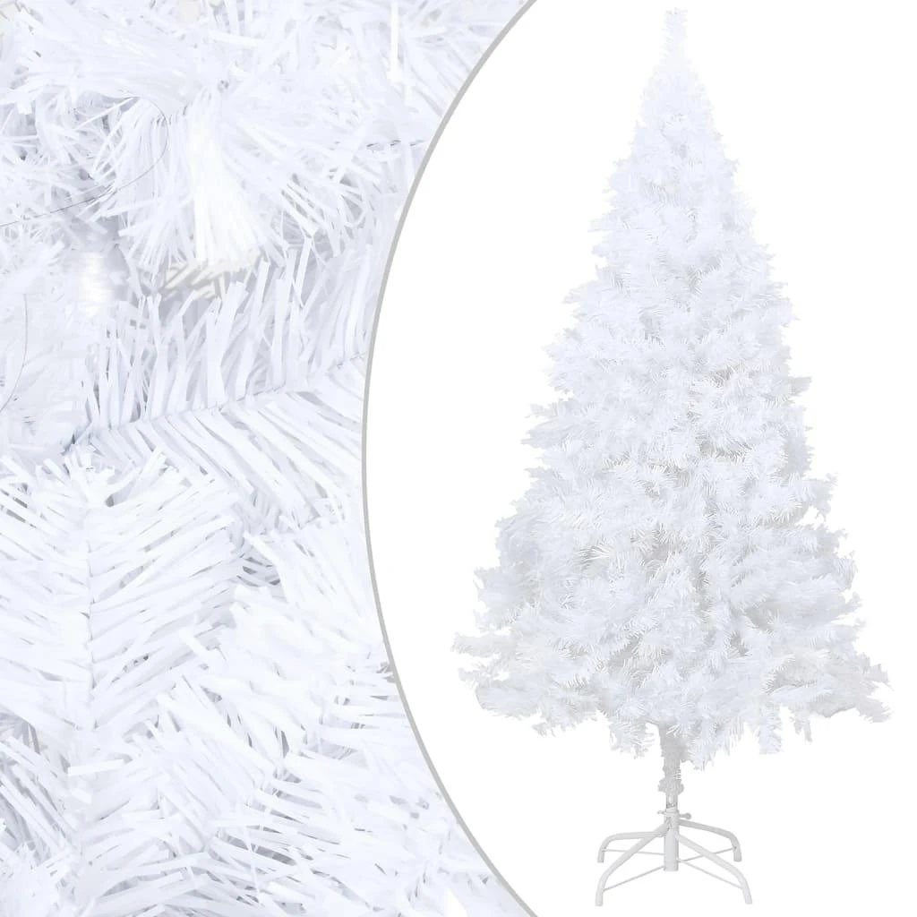 Dirbtinė Kalėdų eglutė su žaisliukais, balta, 120cm, PVC