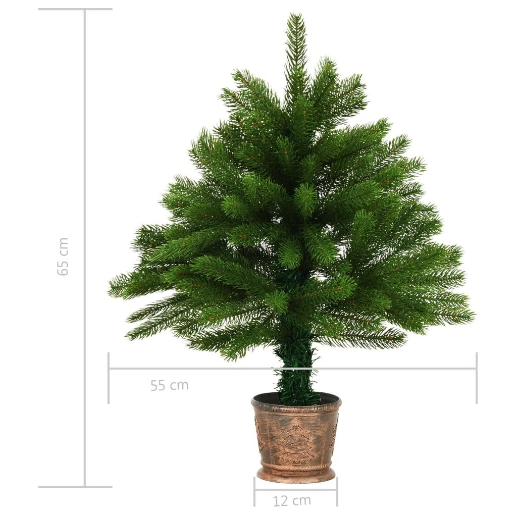 Dirbtinė apšviesta Kalėdų eglutė su žaisliukais, žalia, 65cm