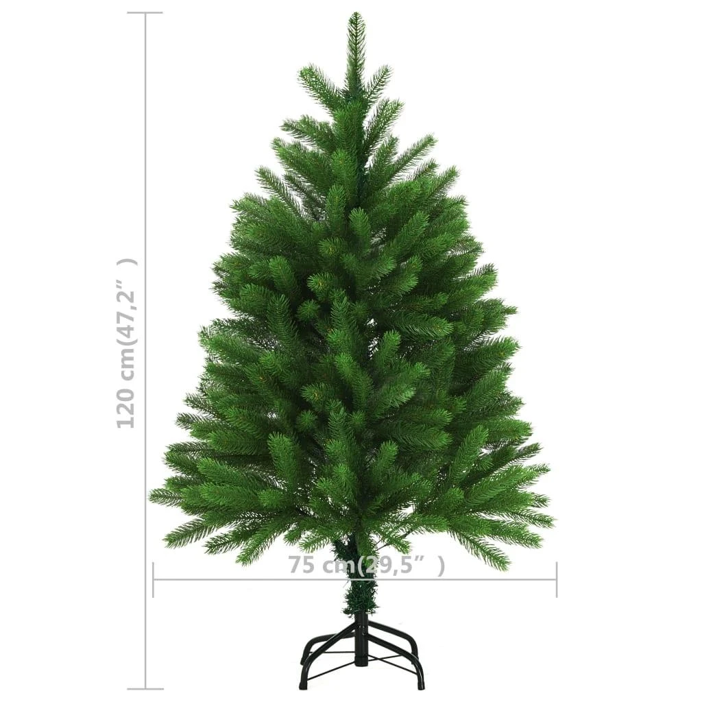 Dirbtinė apšviesta Kalėdų eglutė su žaisliukais, žalia, 120cm