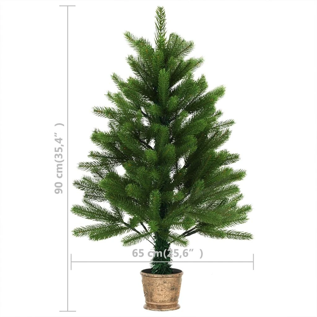 Dirbtinė apšviesta Kalėdų eglutė su žaisliukais, žalia, 90cm
