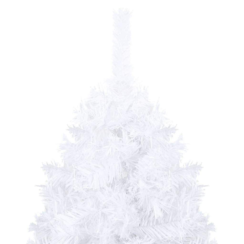 Dirbtinė Kalėdų eglutė su žaisliukais, balta, 180cm, PVC