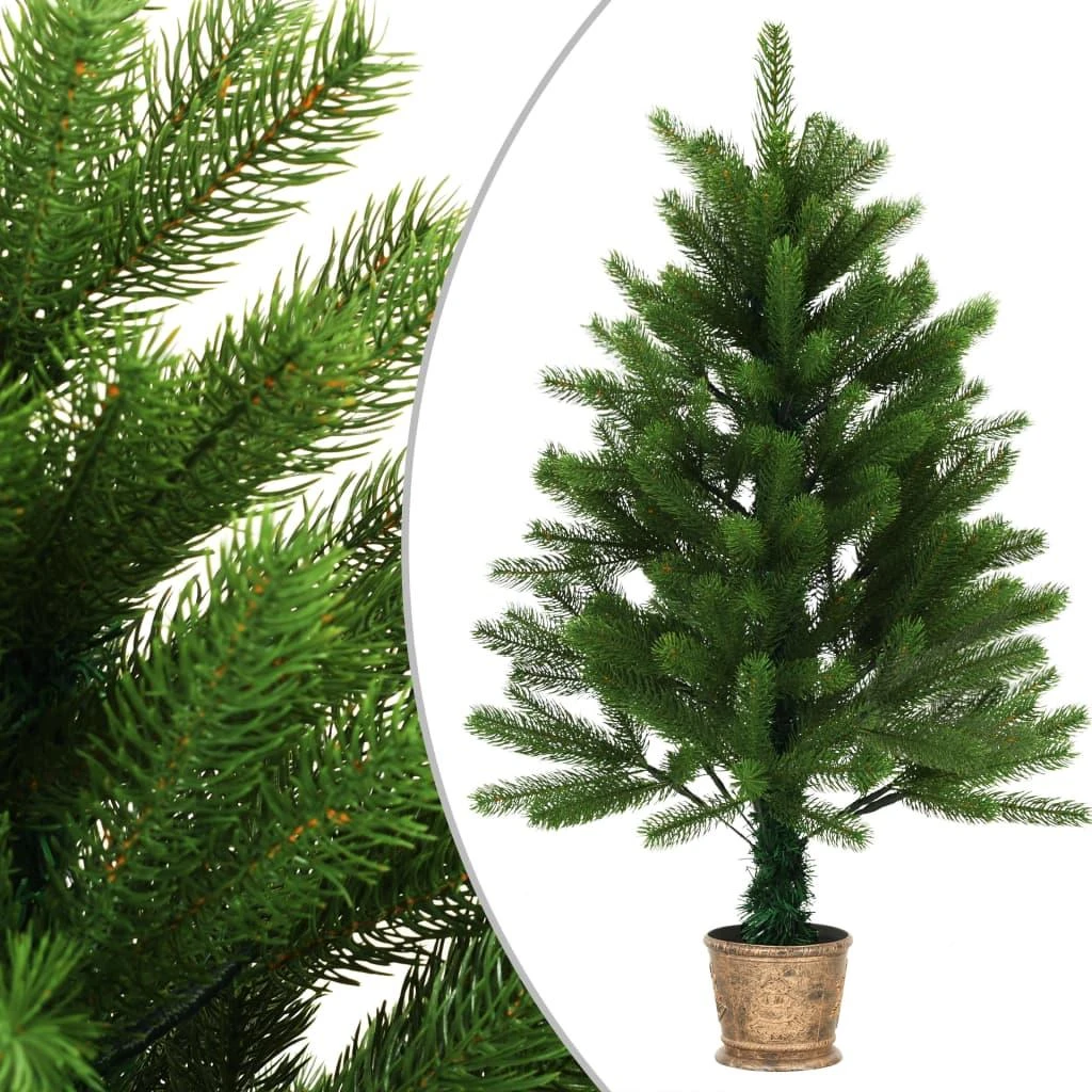 Dirbtinė apšviesta Kalėdų eglutė su žaisliukais, žalia, 90cm