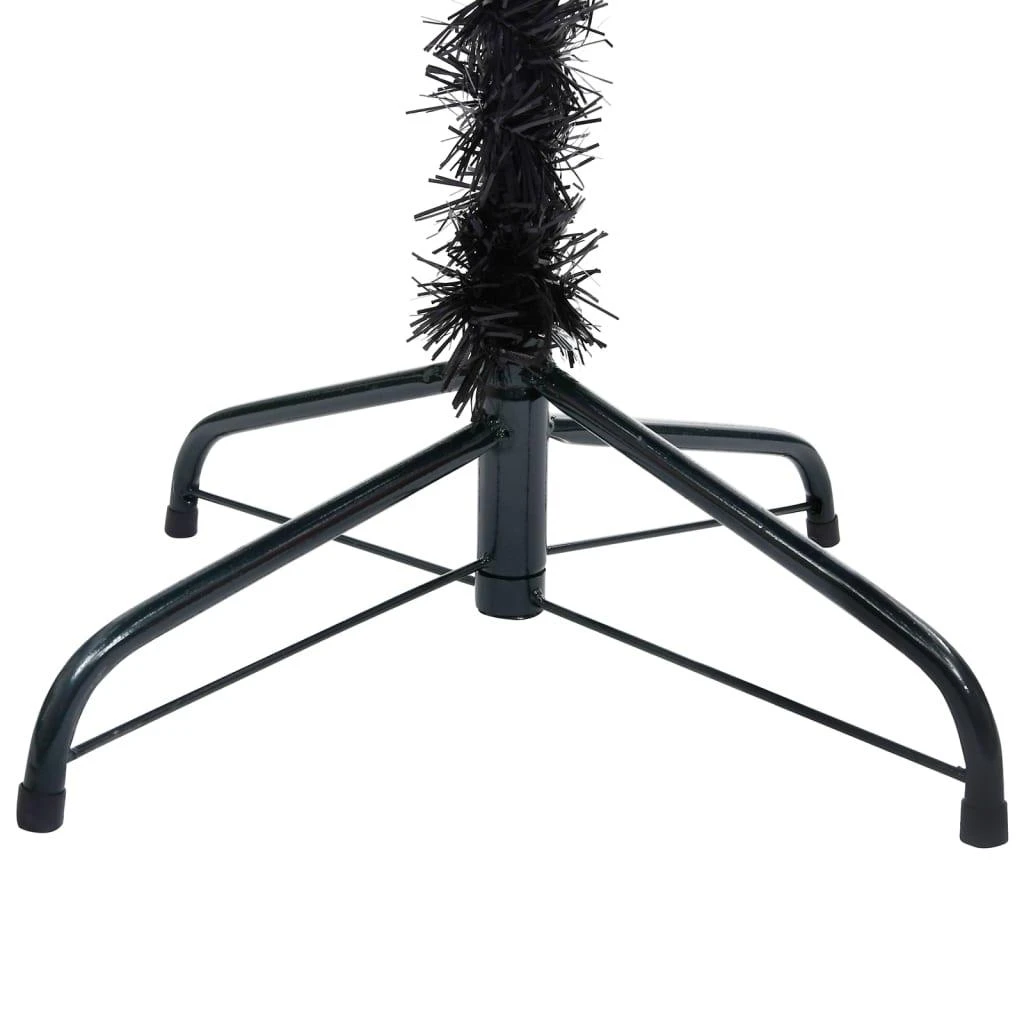 Dirbtinė Kalėdų eglutė su žaisliukais, juoda, 120cm, PVC