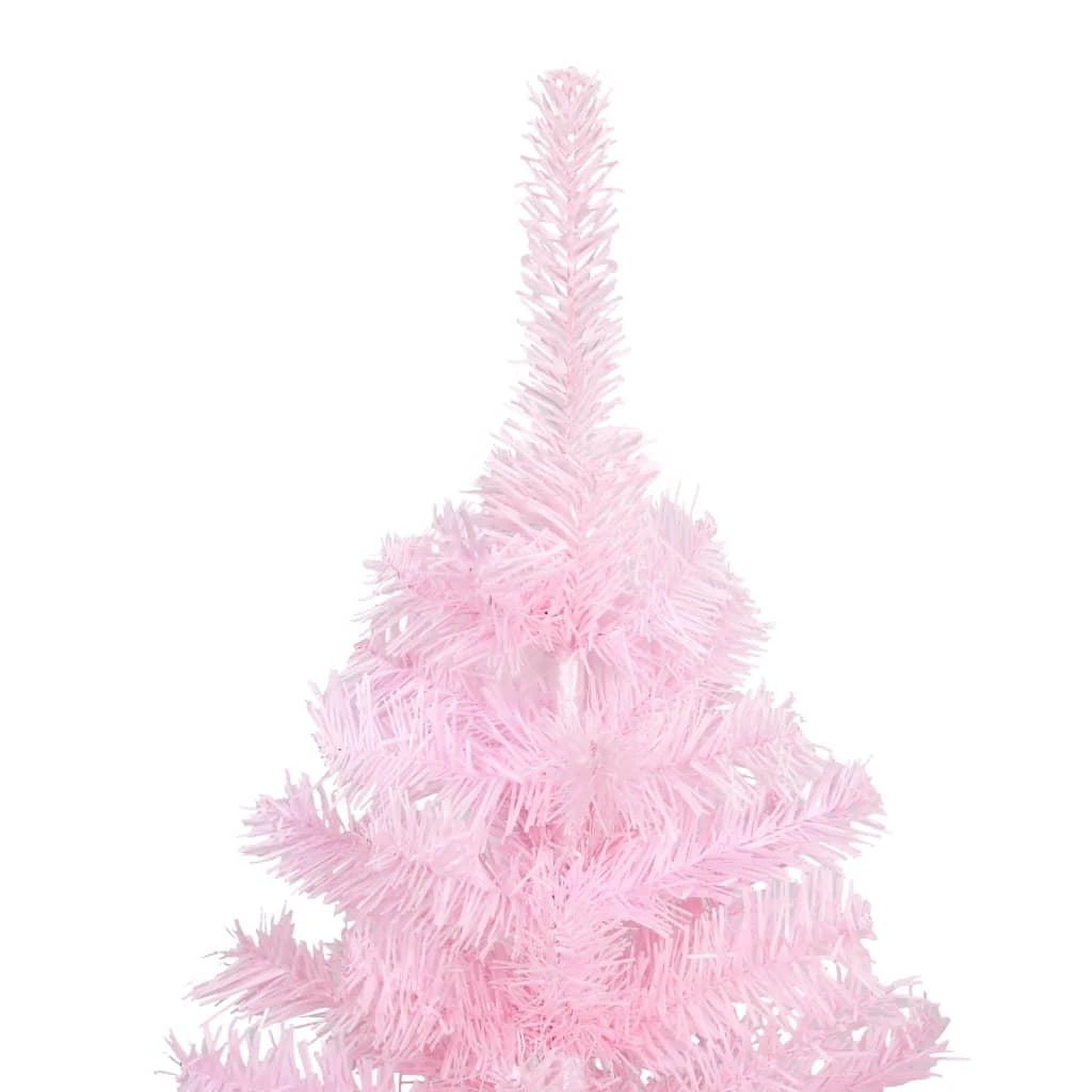 Dirbtinė Kalėdų eglutė su žaisliukais, rožinė, 180cm, PVC