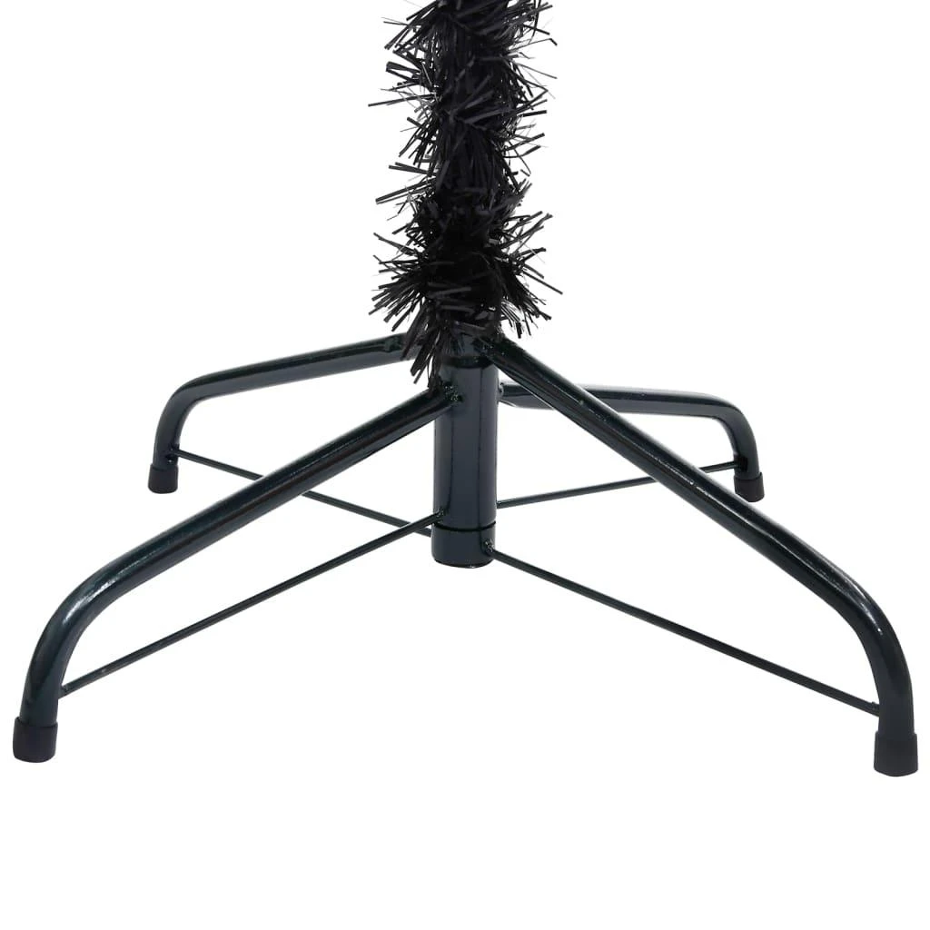 Dirbtinė Kalėdų eglutė su žaisliukais, juoda, 240cm, PVC
