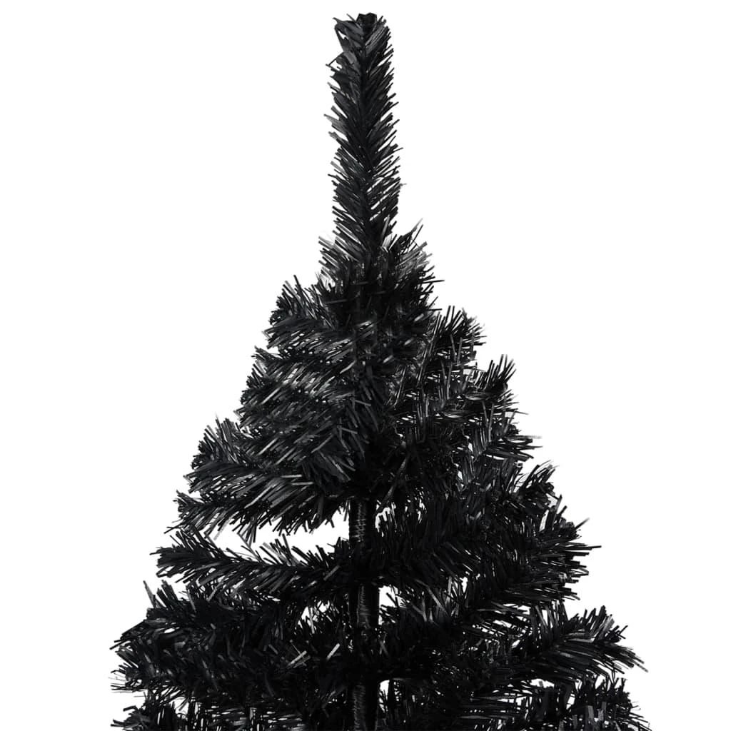 Dirbtinė Kalėdų eglutė su žaisliukais, juoda, 240cm, PVC