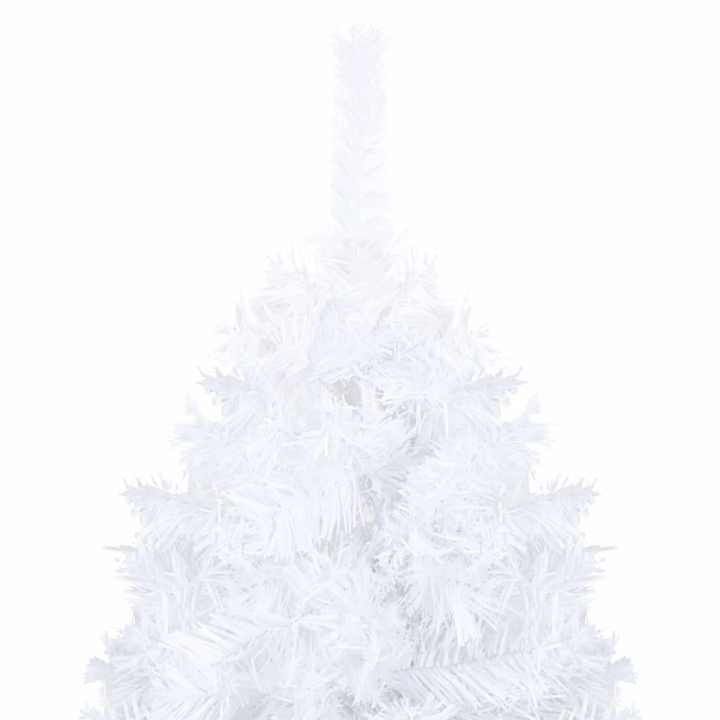 Dirbtinė Kalėdų eglutė su storomis šakomis, balta, 240cm, PVC