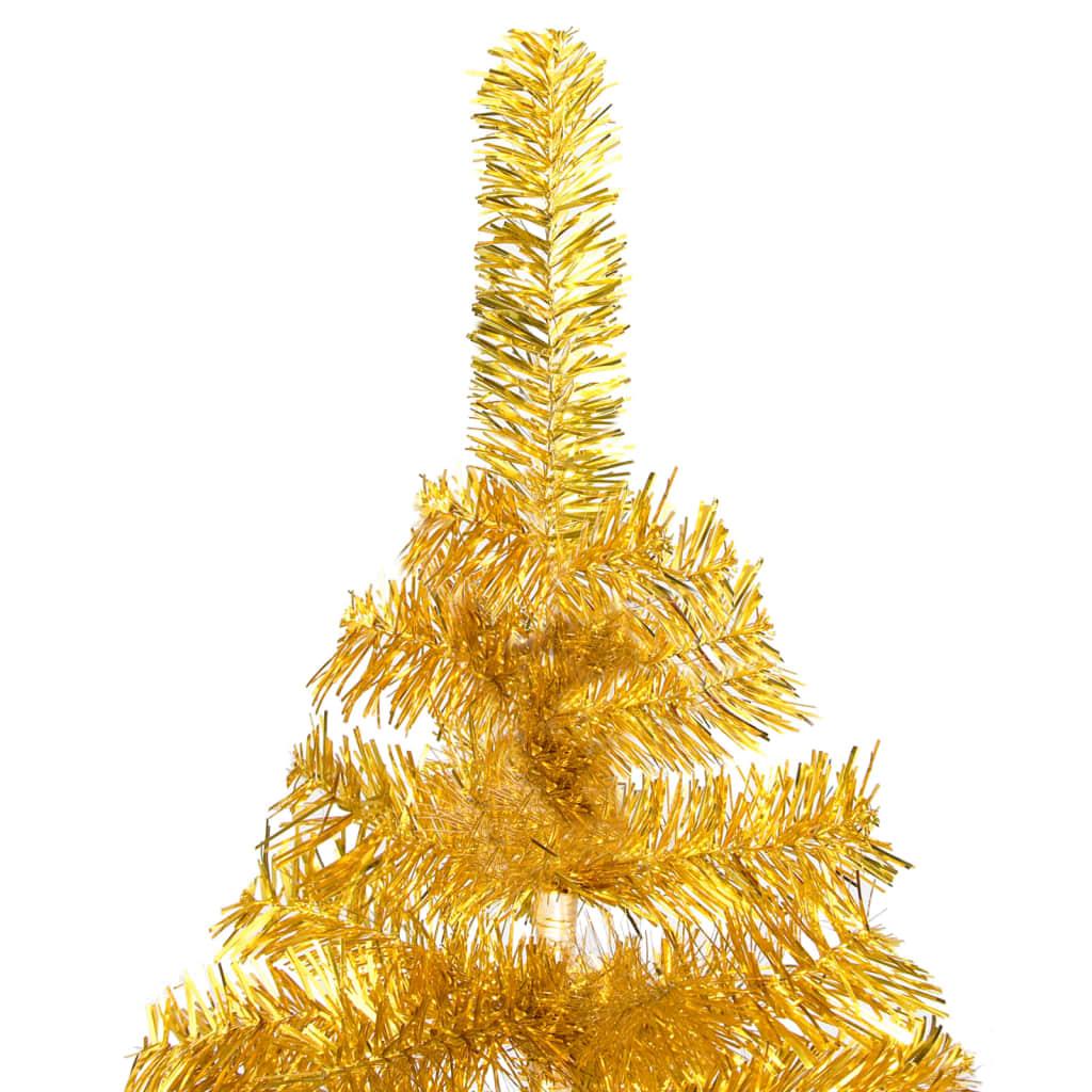 Dirbtinė Kalėdų eglutė su stovu, auksinės spalvos, 120cm, PET