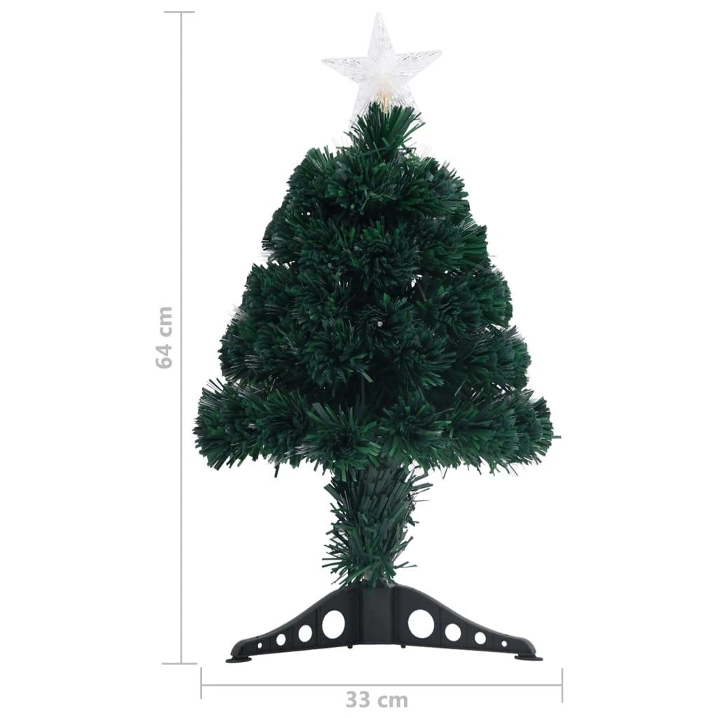 Apšviesta Kalėdų eglutė su stovu, 64cm, optinis pluoštas