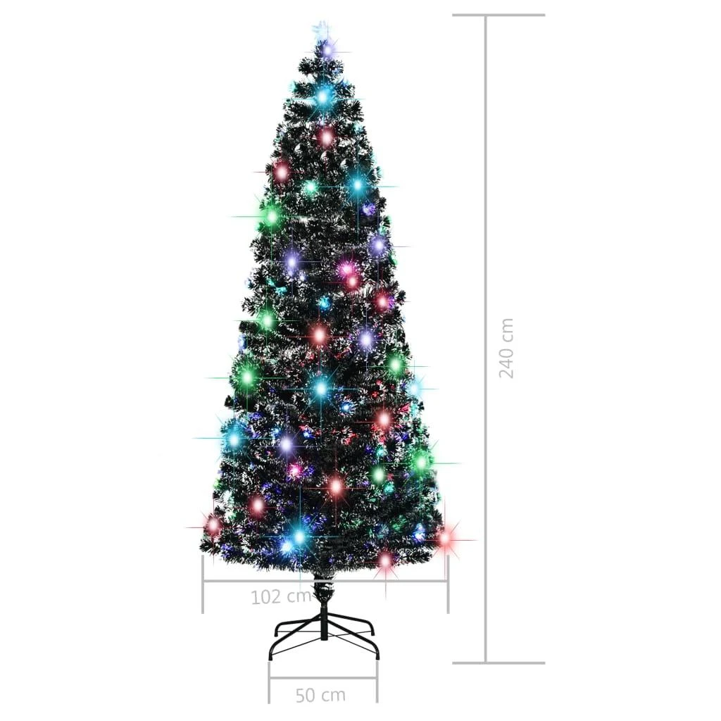 Apšviesta Kalėdų eglutė su stovu, 240cm, optinis pluoštas