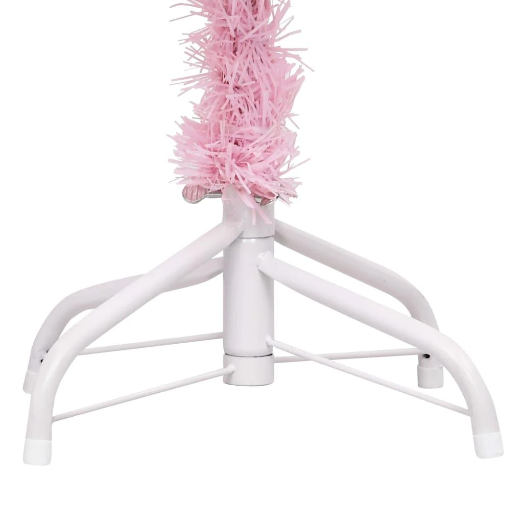 Dirbtinė Kalėdų eglutė su stovu, rožinės spalvos, 180cm, PVC
