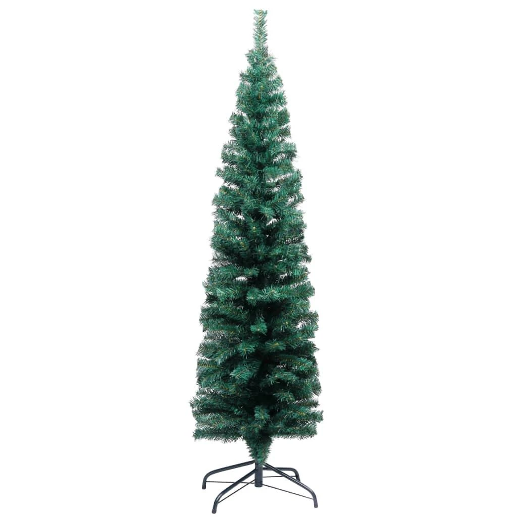 Plona dirbtinė Kalėdų eglutė su stovu, žalia, 150cm, PVC