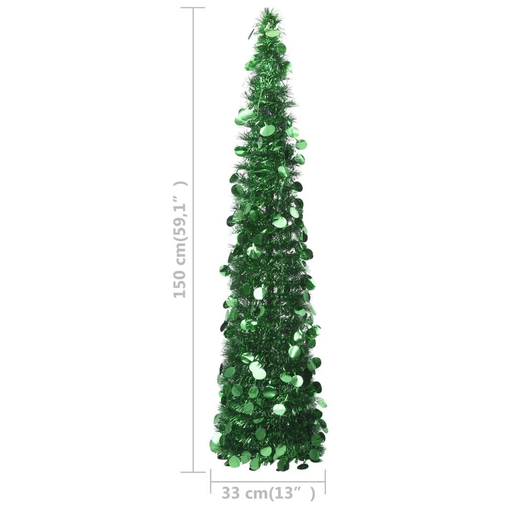 Išskleidžiama dirbtinė Kalėdų eglutė, žalia, 150cm, PET