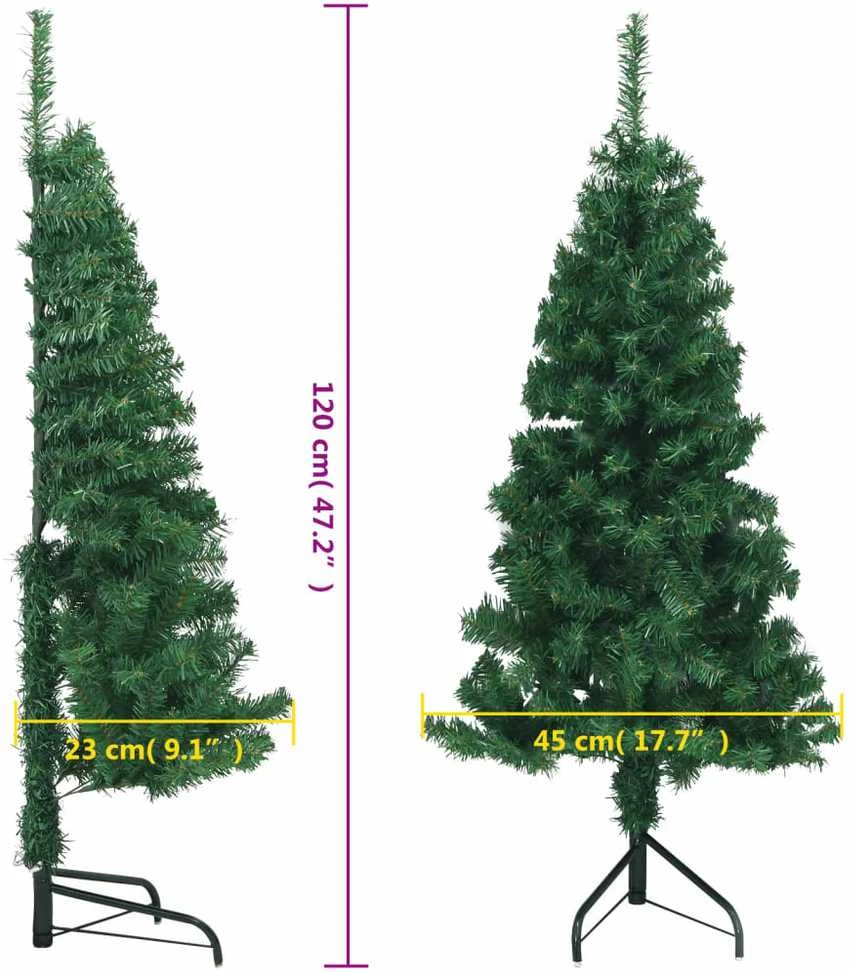 Dirbtinė kampinė Kalėdų eglutė, žalia, 120cm, PVC