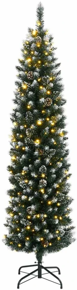 Dirbtinė siaura Kalėdų eglutė, 300 LED, 210cm